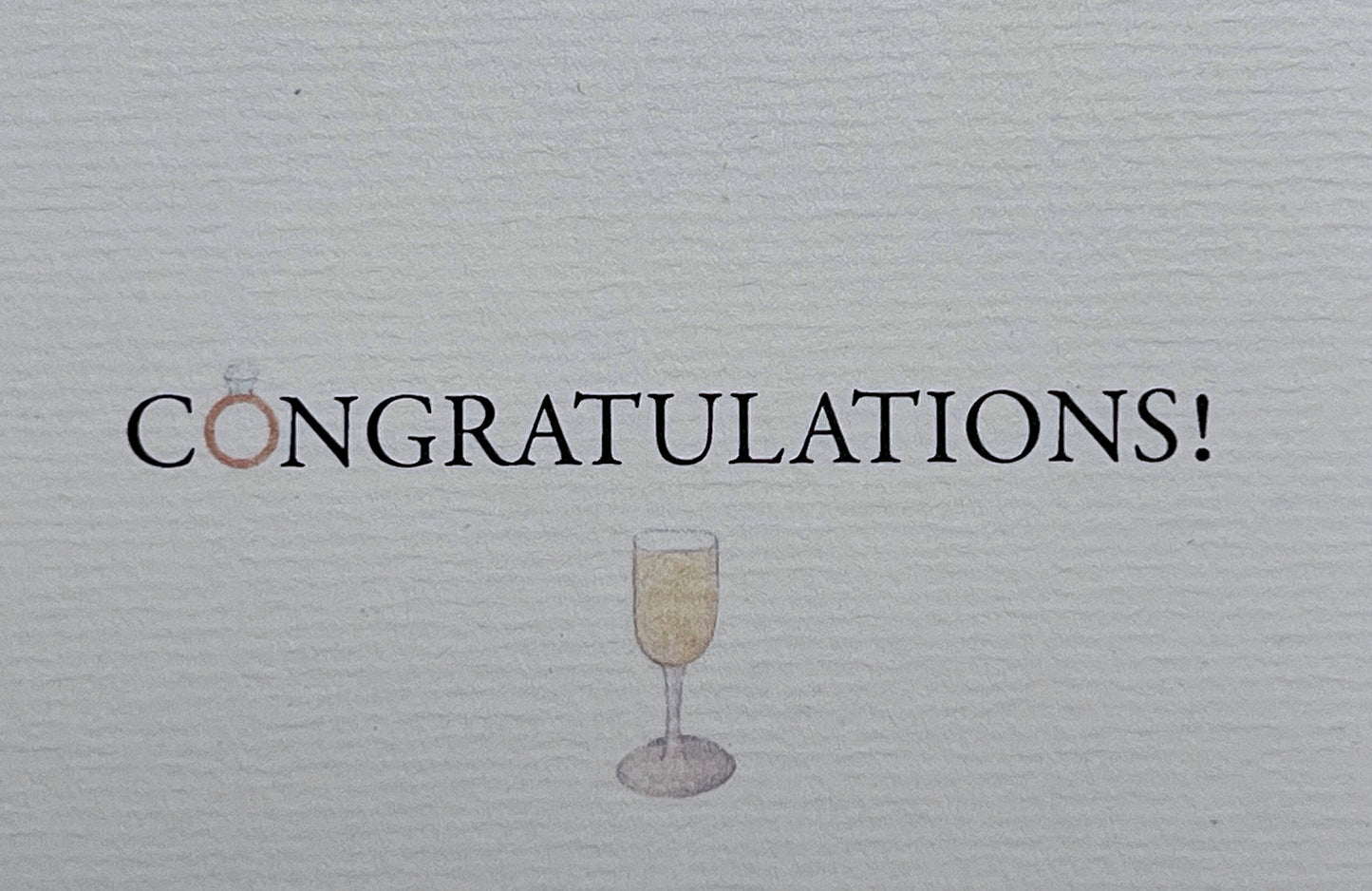 Congratulations Champagne A2 Greeting Card | engagement card | congratulations wedding card | card for bride | diamond card | wedding card