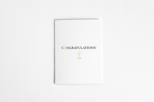 Congratulations Champagne A2 Greeting Card | engagement card | congratulations wedding card | card for bride | diamond card | wedding card